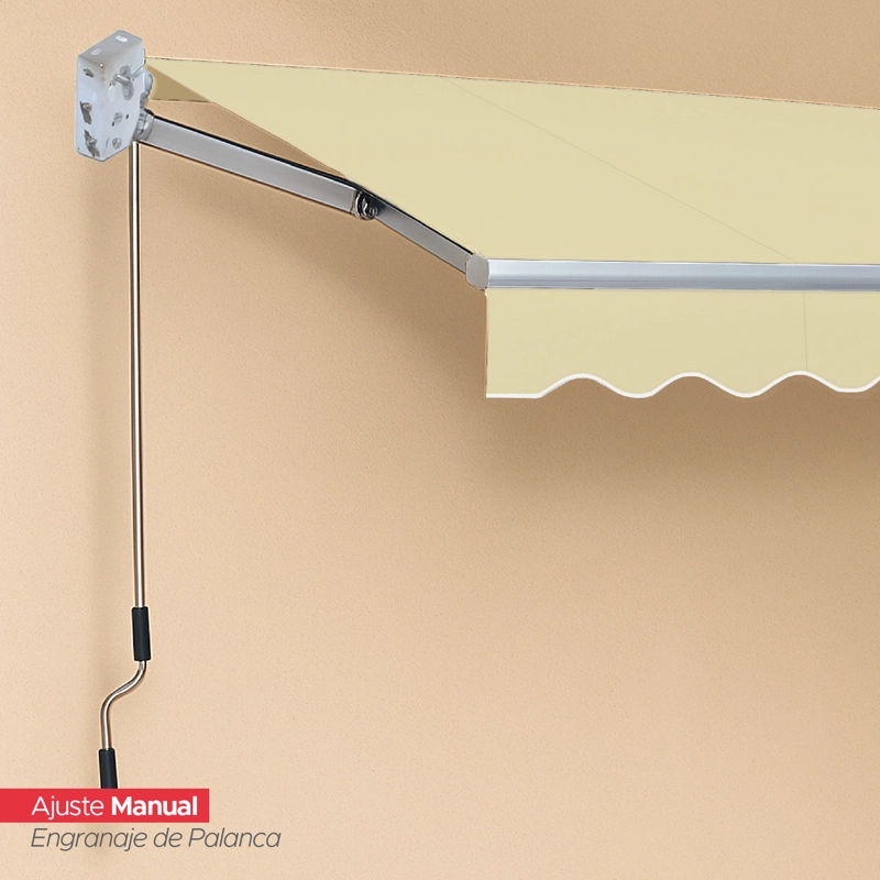TOLDO CON BRAZO RETRACTIL TERRAZAS 2 X 1.5 MTS BEIGE - 3