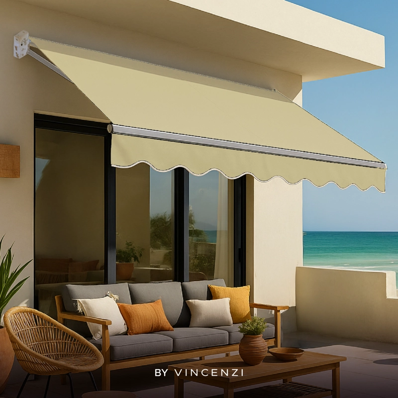 TOLDO CON BRAZO RETRACTIL TERRAZAS 4 X 2.5 MTS BEIGE - 10
