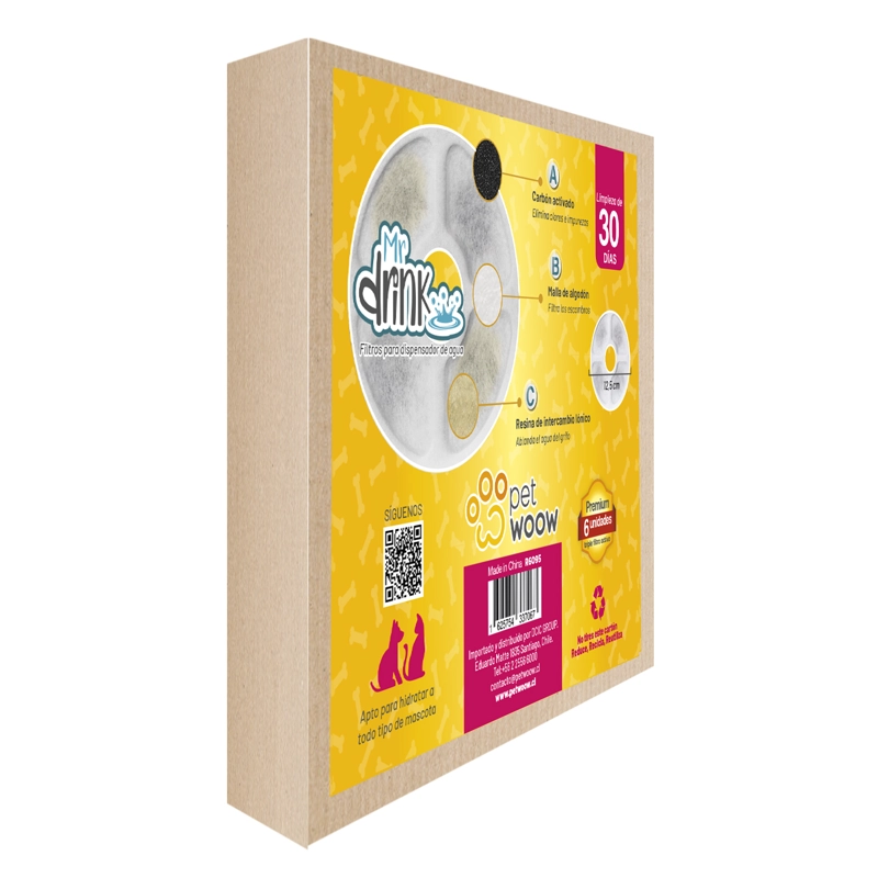 PACK 6 FILTROS PERROS GATOS DISPENSADOR AGUA PETWOOW - 5