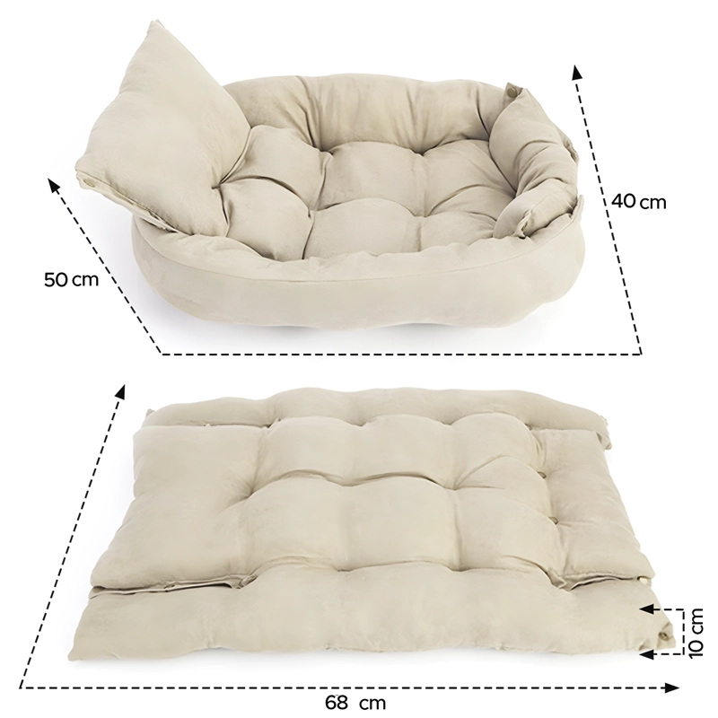 CAMA PERRO R6158 PETWOOW 68X50X40 BEIGE CLARO - 3