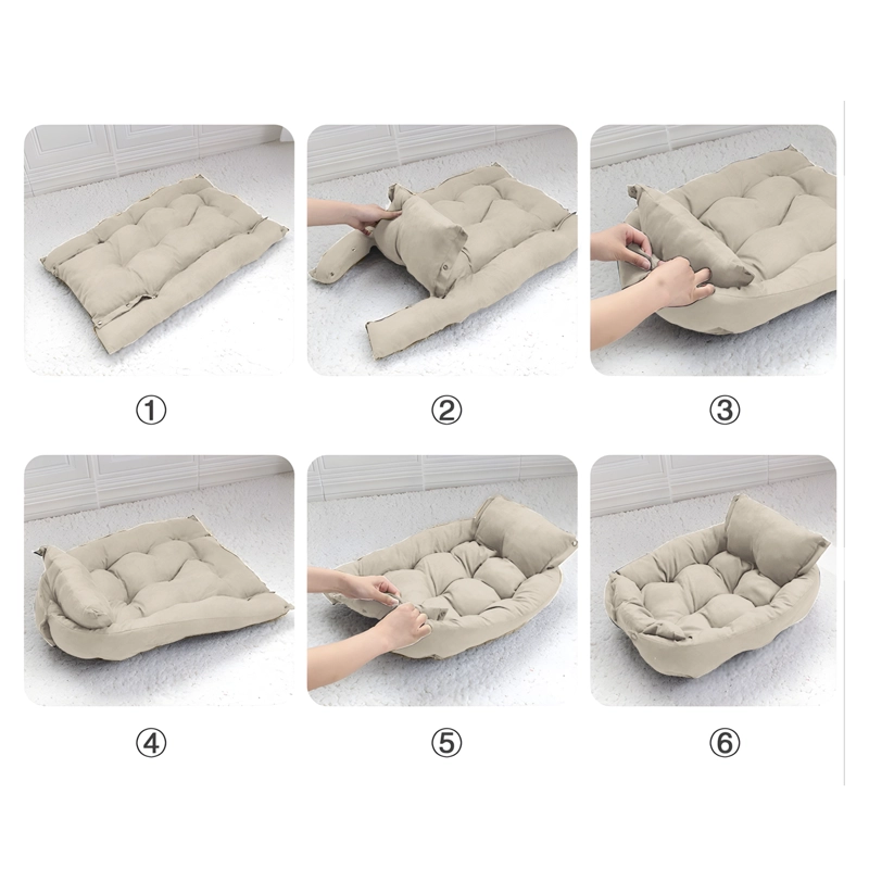 CAMA PERRO R6158 PETWOOW 68X50X40 BEIGE CLARO - 4