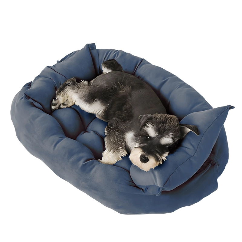 CAMA PERRO R6159 PETWOOW 68X50X40 AZUL - 1