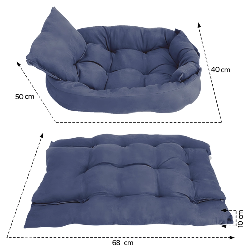CAMA PERRO R6159 PETWOOW 68X50X40 AZUL - 3