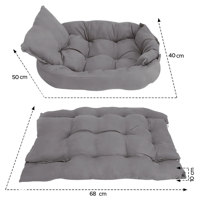 CAMA PERRO R6155 PETWOOW 68X50X40 GRIS - 2
