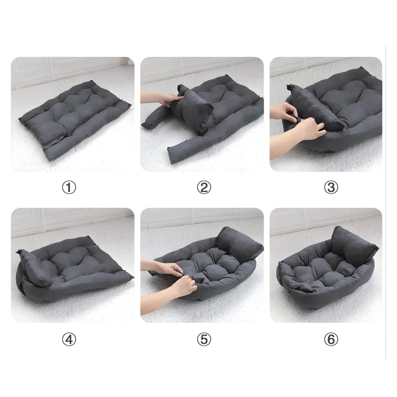 CAMA PERRO R6155 PETWOOW 68X50X40 GRIS - 4