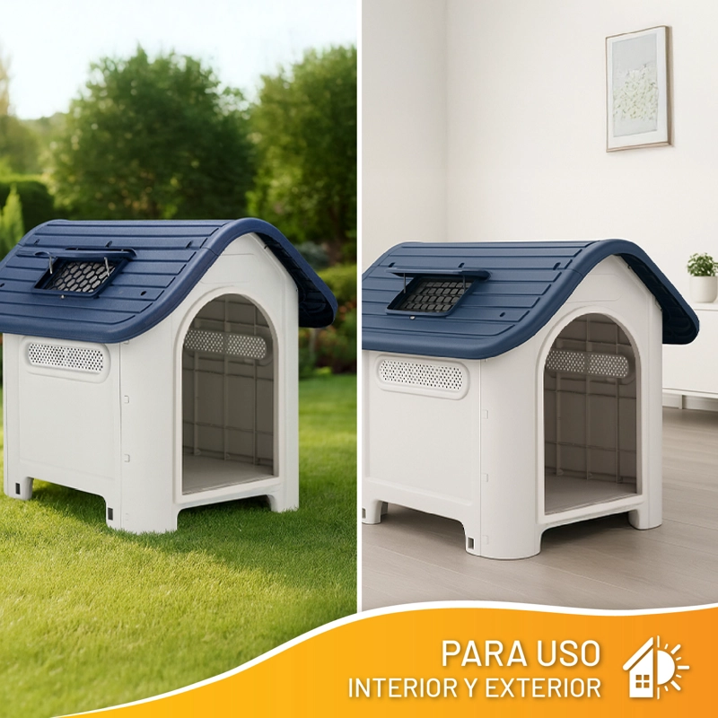 CASA PERROS GATOS PETWOOW 75X59X66 SKYLIGHT GRIS - 5
