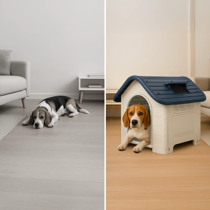 CASA PERROS GATOS PETWOOW 75X59X66 SKYLIGHT GRIS - 7
