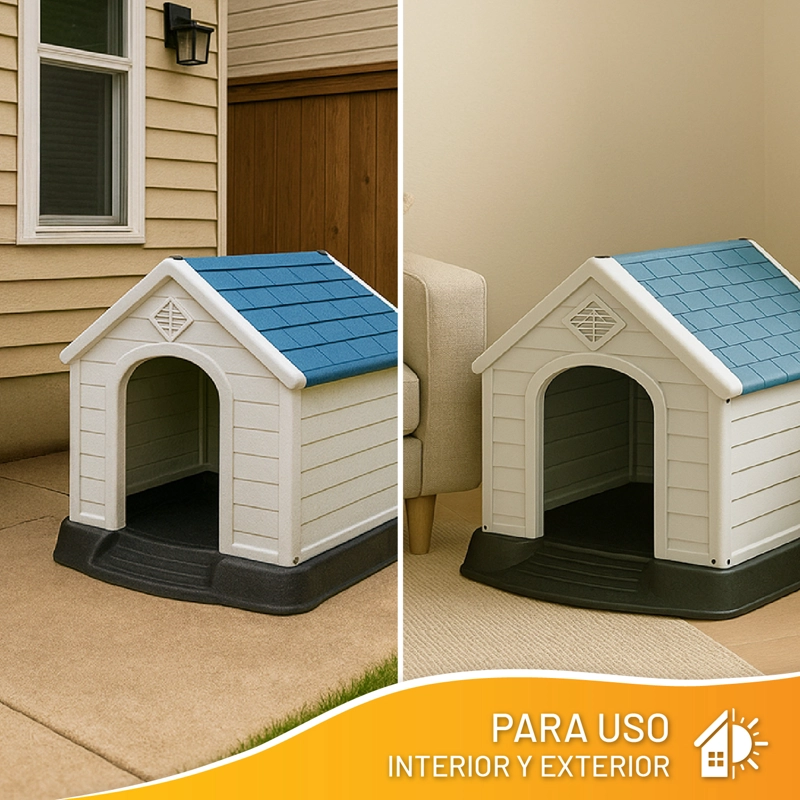 CASA PERROS GATOS PETWOOW 73X66X71 LIL HOUSE GRIS - 6