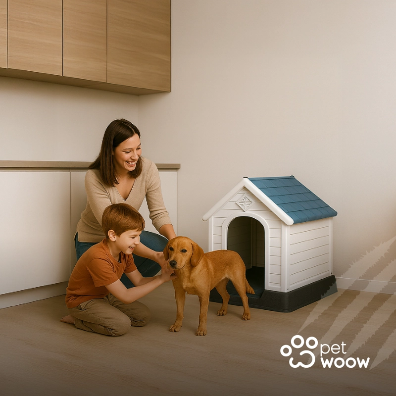 CASA PERROS GATOS PETWOOW 73X66X71 LIL HOUSE GRIS - 9