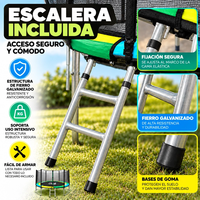 CAMA ELÁSTICA 3,05 MT 10FT EDICIÓN GAMER EXCLUSIVA F GLOWUP - 3