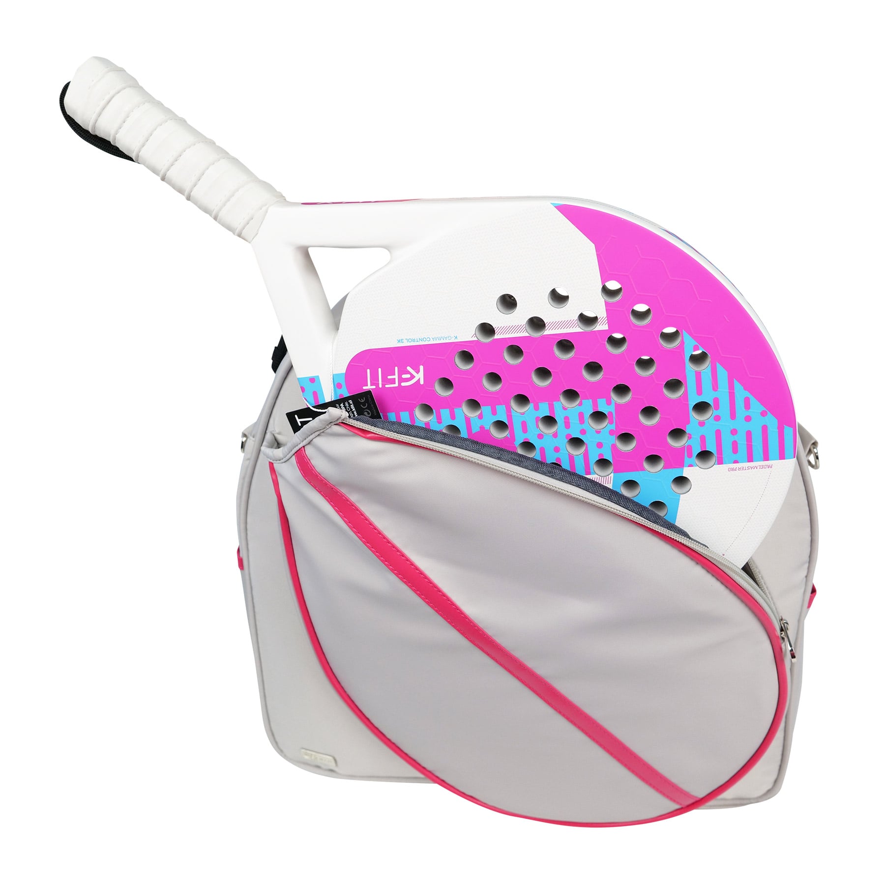 BOLSO DE PADEL K-FIT R6310 NYLON BLANCO ELDA - 3
