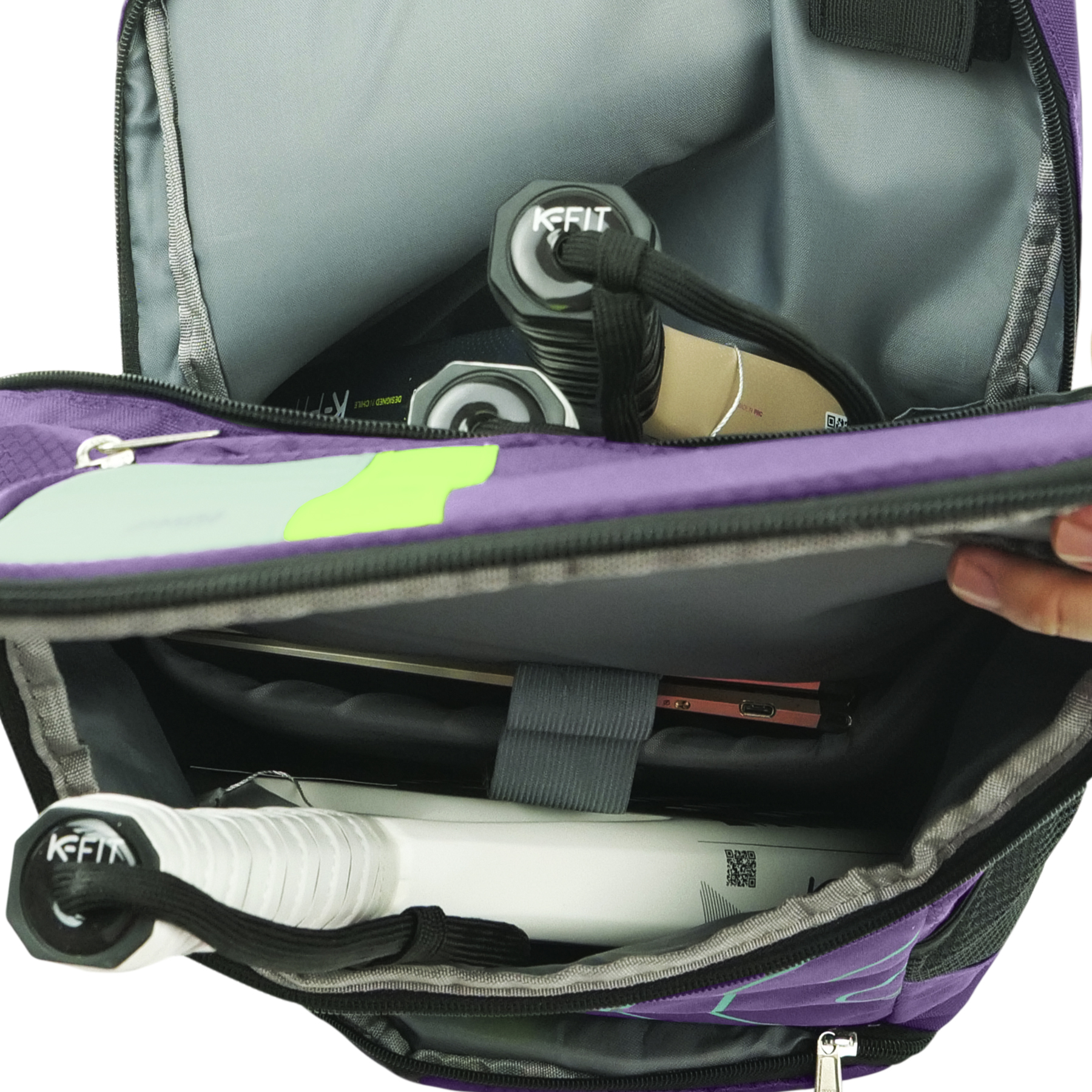 MOCHILA DE PADEL K-FIT R6313 PVC MORADO HADA - 4