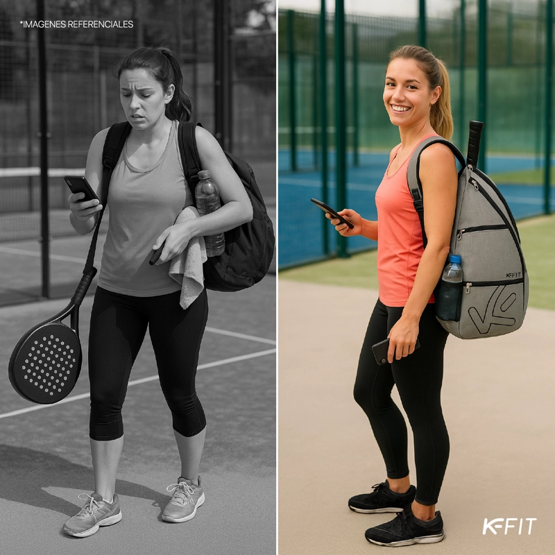 MOCHILA K-FIT R6321 GRIS BOLSO DE PADEL KANU - 11