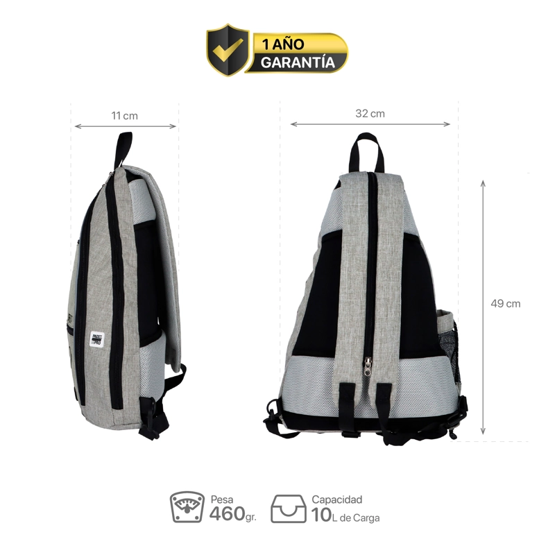 MOCHILA K-FIT R6321 GRIS BOLSO DE PADEL KANU - 4
