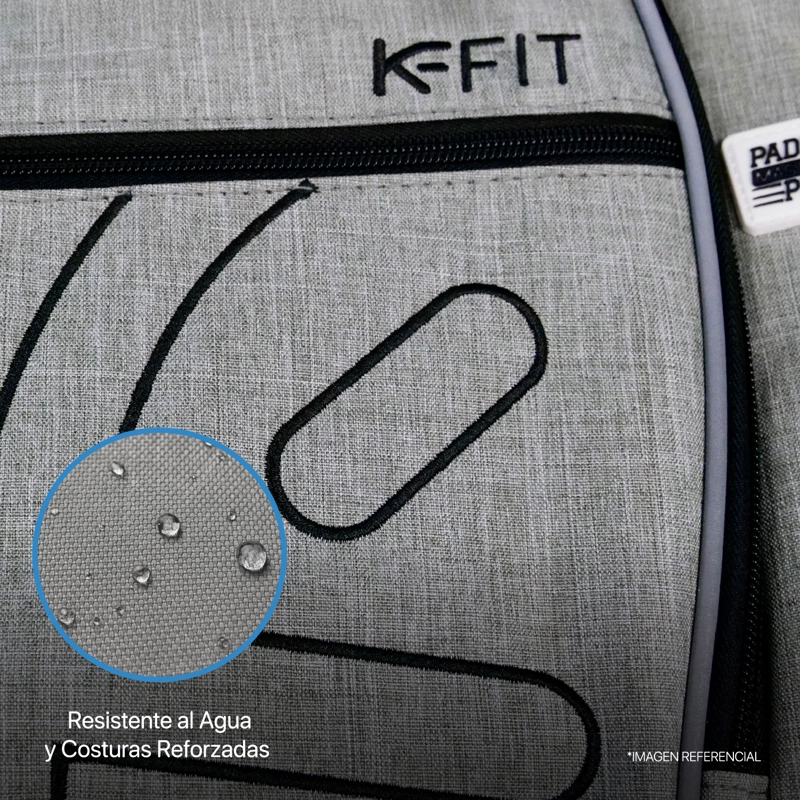 MOCHILA K-FIT R6321 GRIS BOLSO DE PADEL KANU - 8