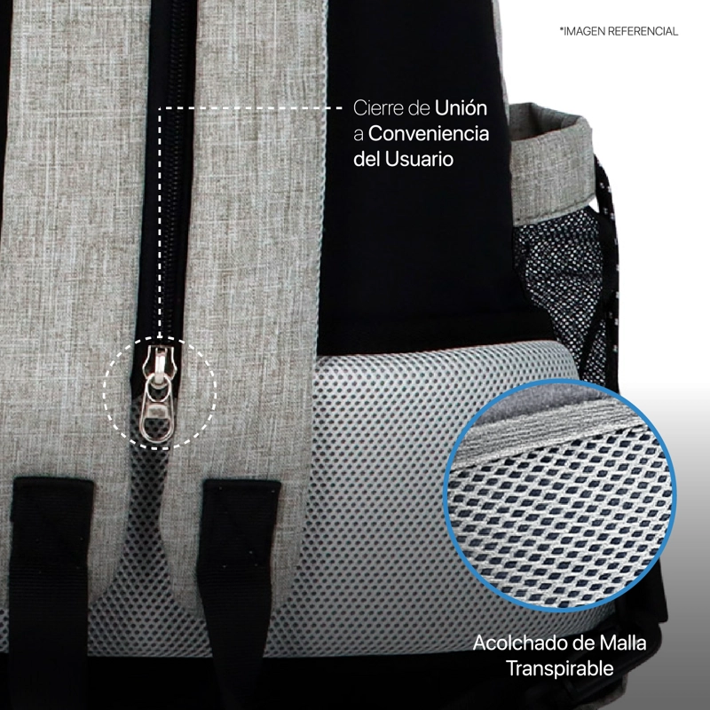 MOCHILA K-FIT R6321 GRIS BOLSO DE PADEL KANU - 9