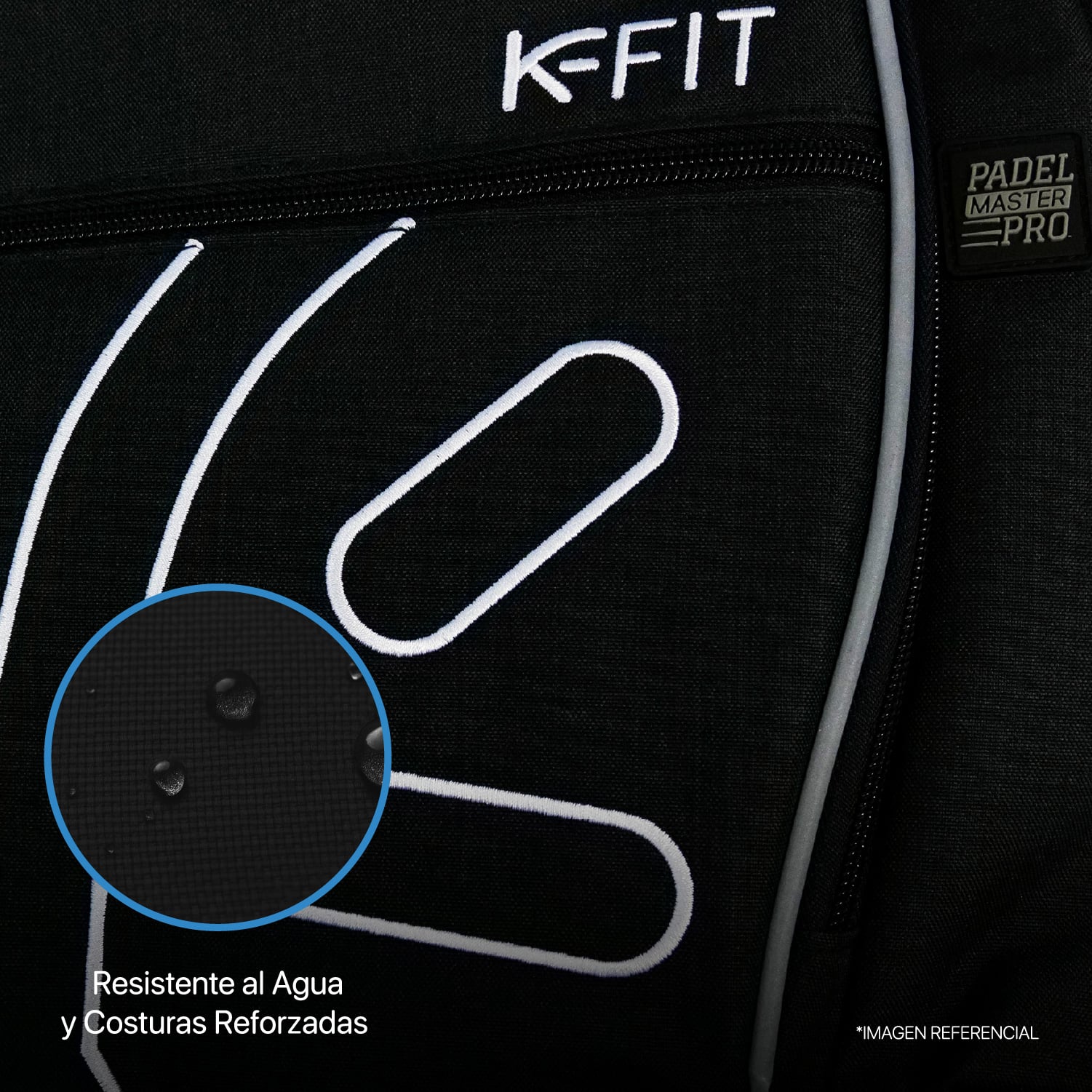 MOCHILA K-FIT R6322 NEGRO BOLSO DE PADEL KANU - 6