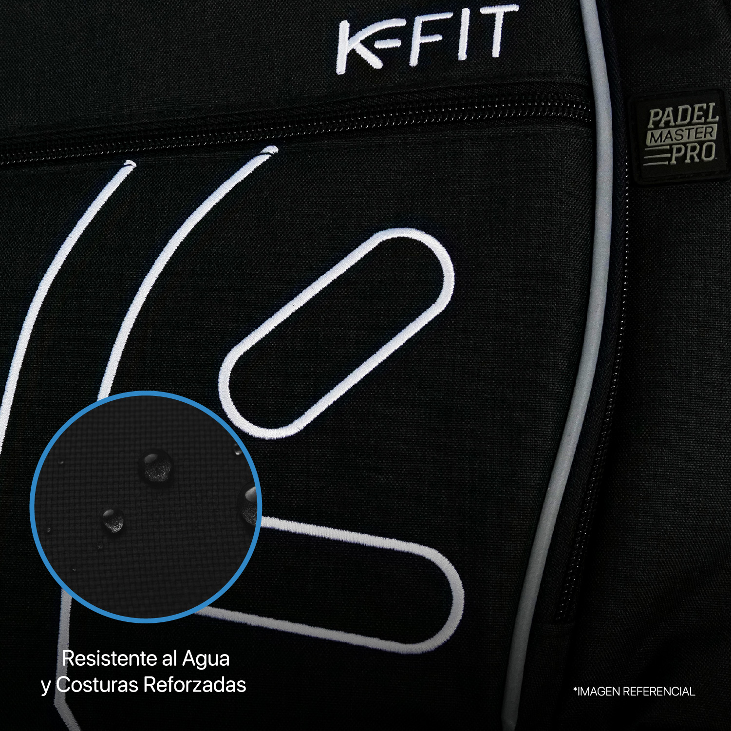 MOCHILA K-FIT R6322 NEGRO BOLSO DE PADEL KANU - 6