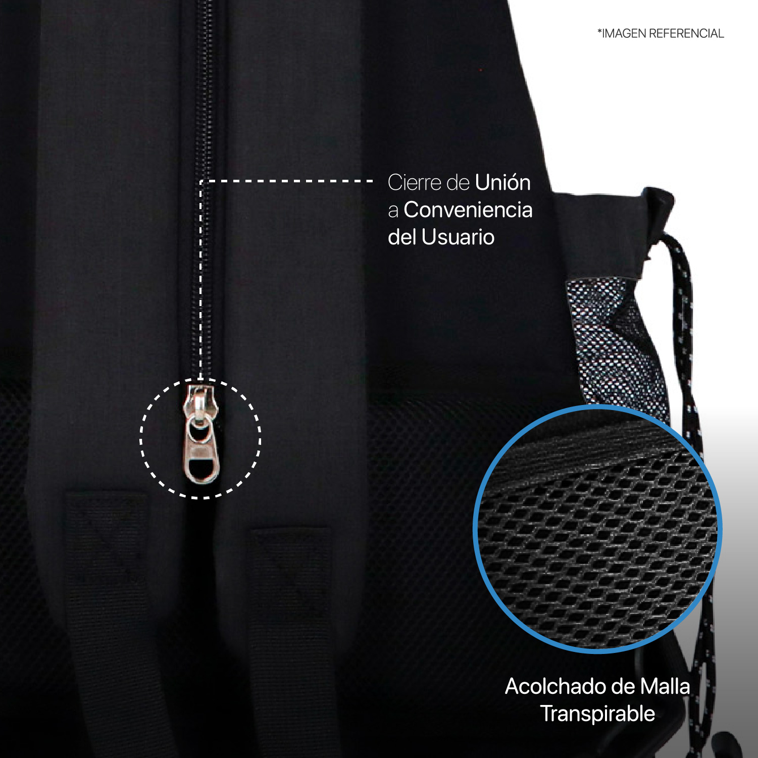 MOCHILA K-FIT R6322 NEGRO BOLSO DE PADEL KANU - 7