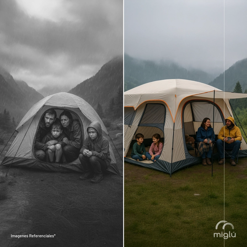 Carpa Camping Impermeable 6-8 Personas Miglú - 5