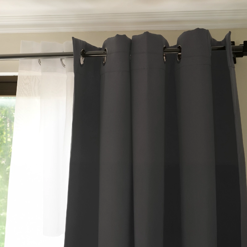 CORTINA DE TELA BLACKOUT GRIS GRAFITO + VELO VINCENZI 140X220 - 4