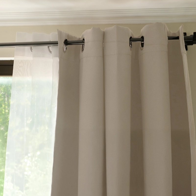 CORTINA DE TELA BLACKOUT BEIGE + VELO VINCENZI 140X220 CM VINCENZI - 4