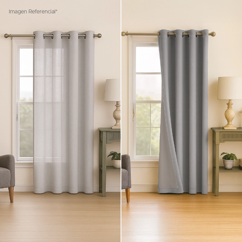CORTINA DE TELA BLACKOUT GRIS VINCENZI 140X220 - 7