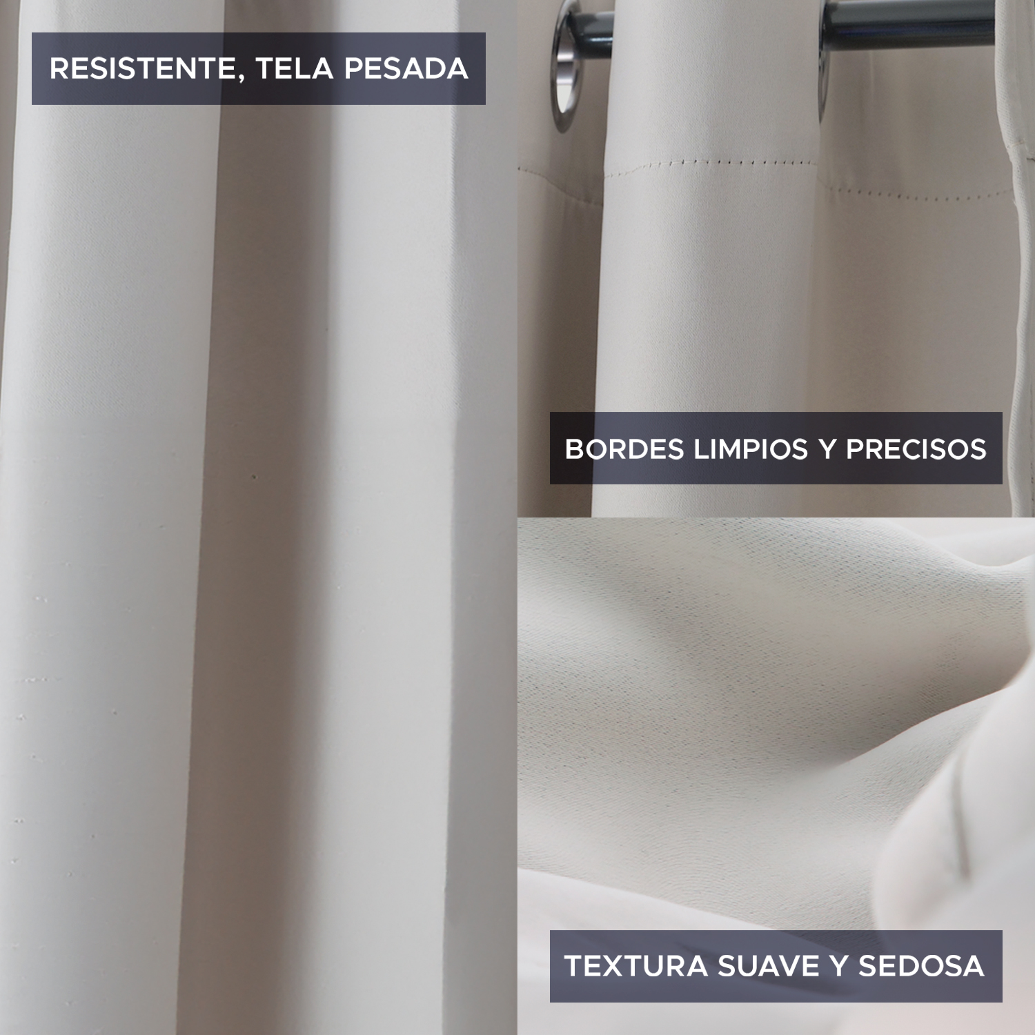 CORTINA DE TELA BLACKOUT BLANCA VINCENZI 140X220 - 4