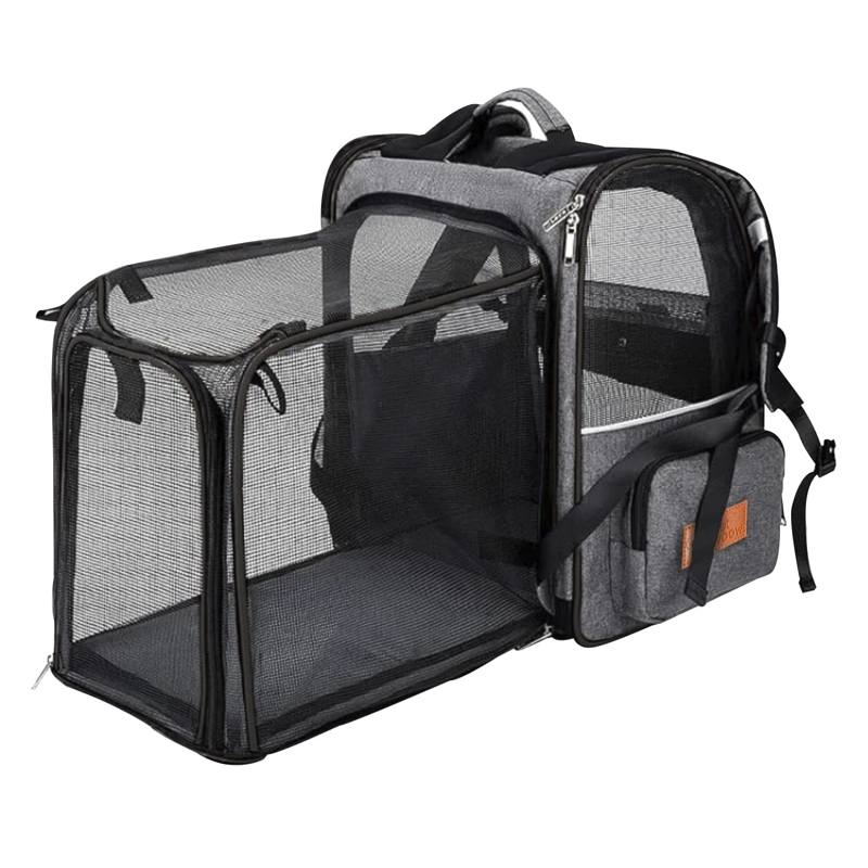 MOCHILA TRANSPORTADORA MASCOTAS PLEGABLE LUCY 42X64X32 PETWOOW - 1