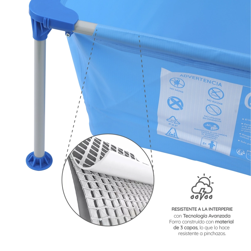 PISCINA ESTRUCTURAL GLOWUP 228X159X42 CM 1287 L - 2