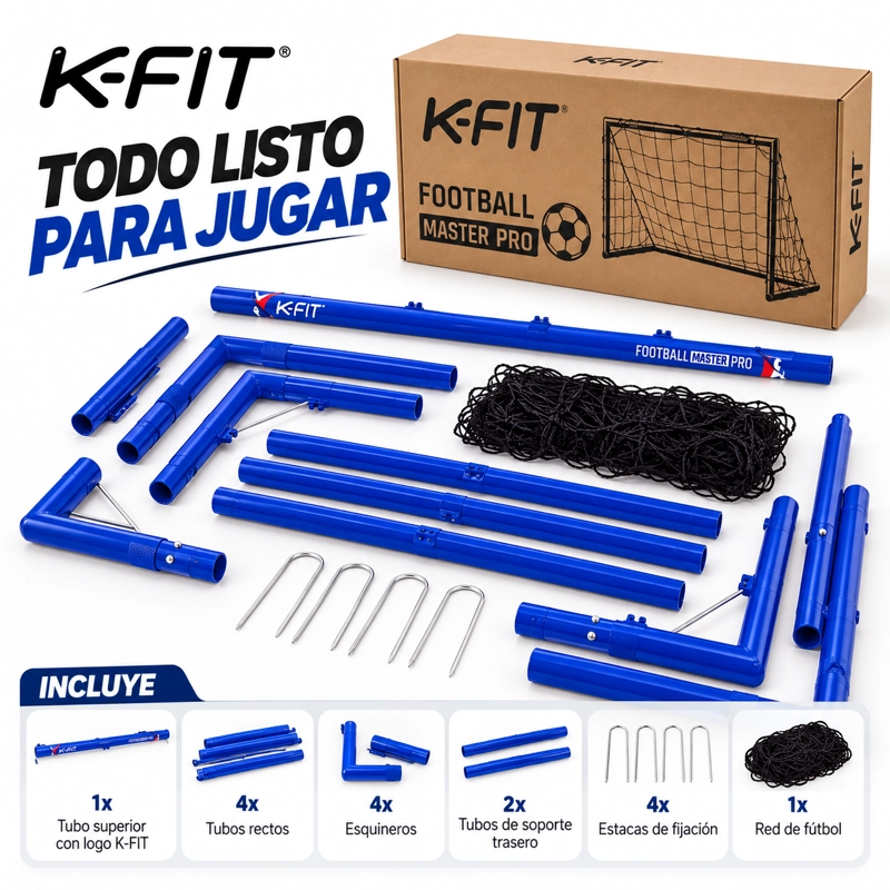 ARCO DE FUTBOL K-FIT ACERO GALVANIZADO S 95X70X45 - 6