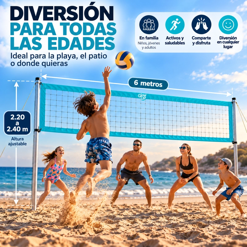 MALLA MULTI RED VÓLEIBOL GLOWUP - 2