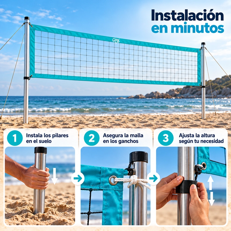 MALLA MULTI RED VÓLEIBOL GLOWUP - 3