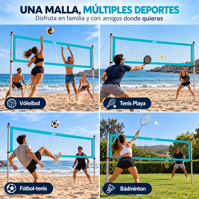 MALLA MULTI RED VÓLEIBOL GLOWUP - 4