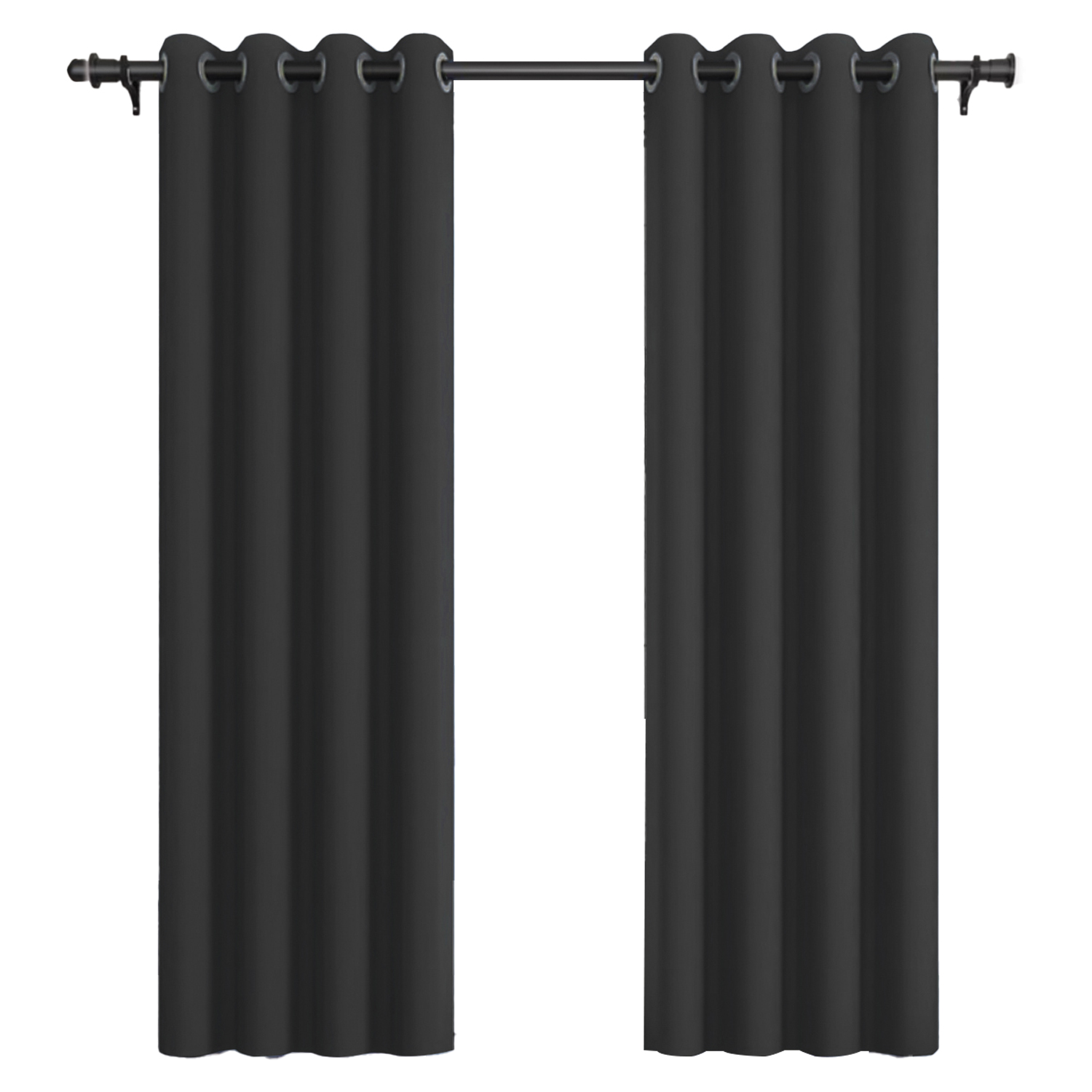 PACK CORTINA DE TELA BLACKOUT VINCENZI 140X220 GRIS GRAFITO - 1