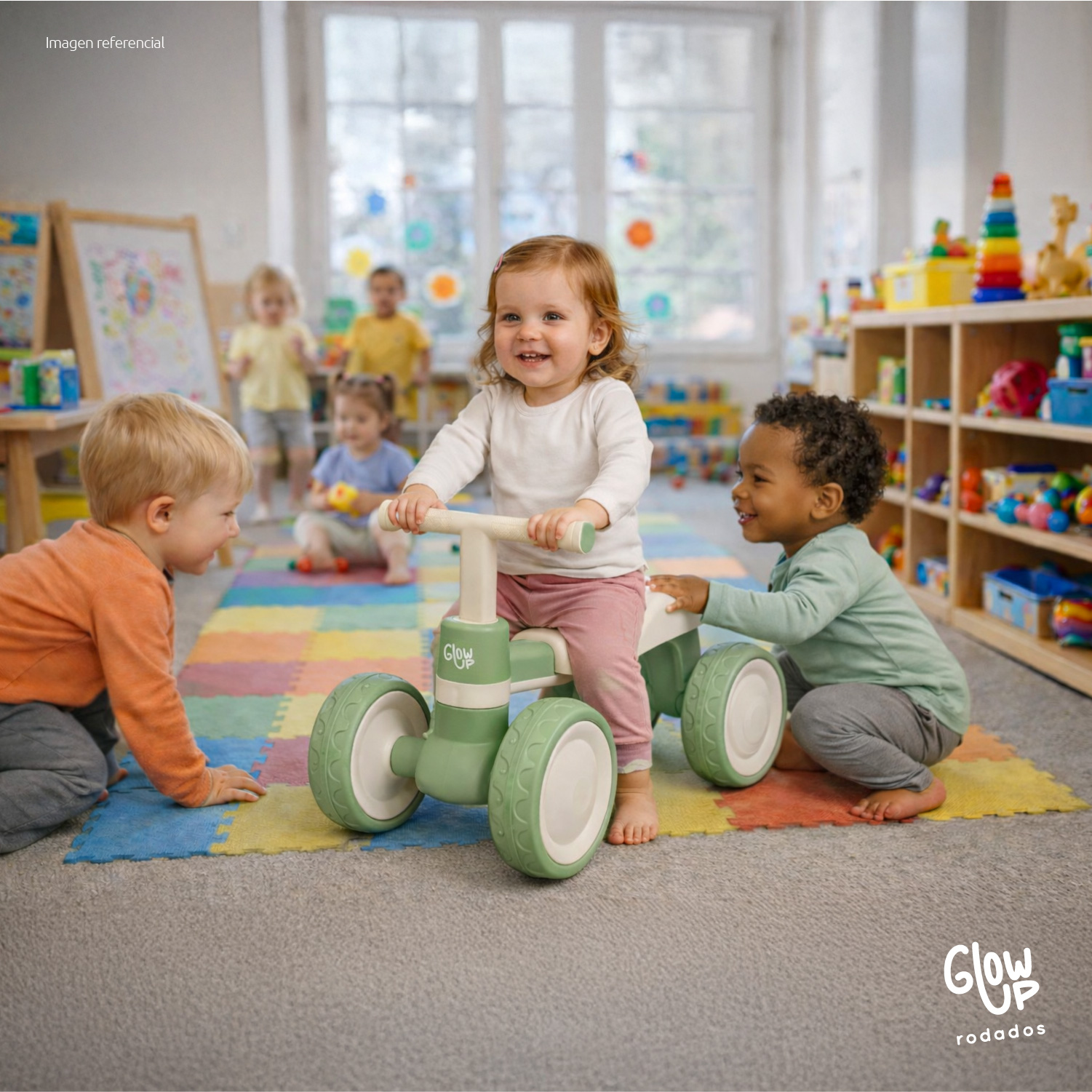 TRICICLO GLOWUP INFANTIL FIORI NIÑO NIÑA PASEO VERDE - 6