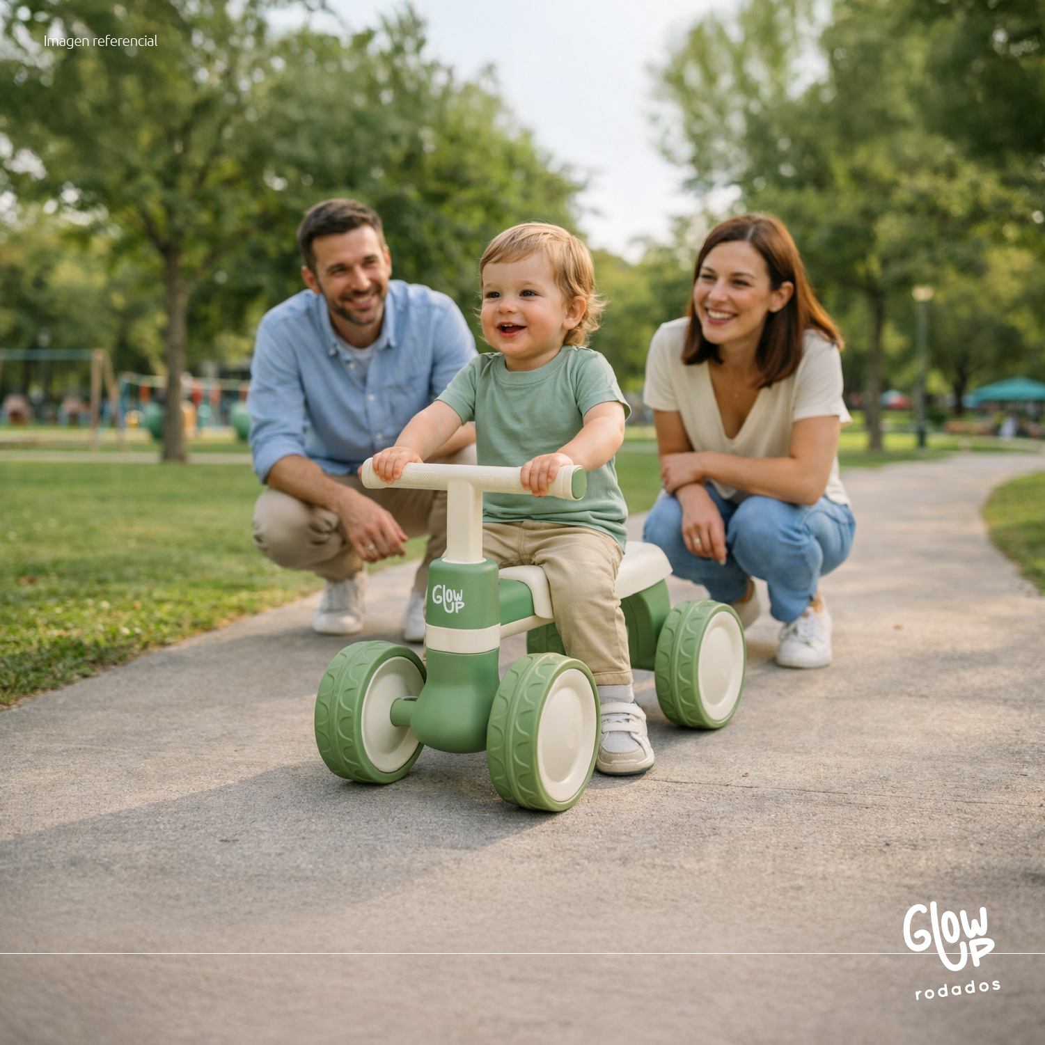 TRICICLO GLOWUP INFANTIL FIORI NIÑO NIÑA PASEO VERDE - 7