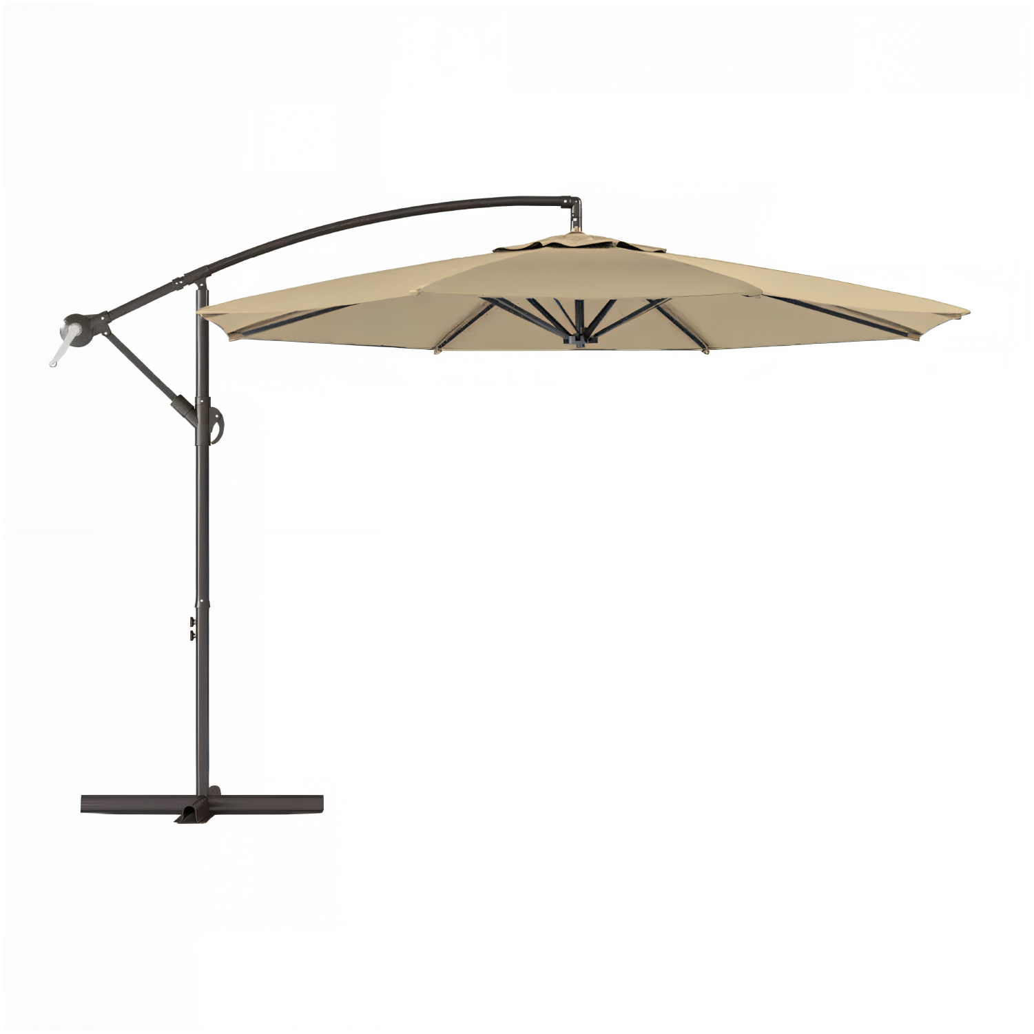 Quitasol Lateral 3x3mt Sombrilla Terraza Sol Lluvia Beige Vincenzi - 1