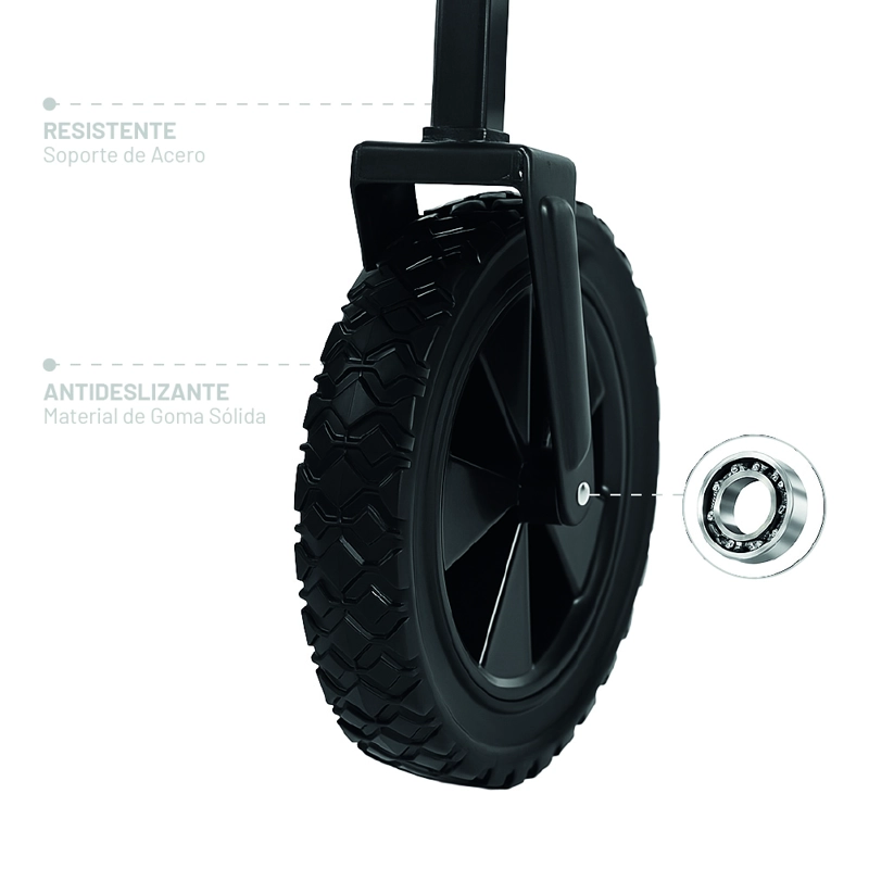 CARRITO PLEGABLE MIGLU HIERRO CAMPING PLAYA NIÑOS CARRO YEGUA 100KG - 3