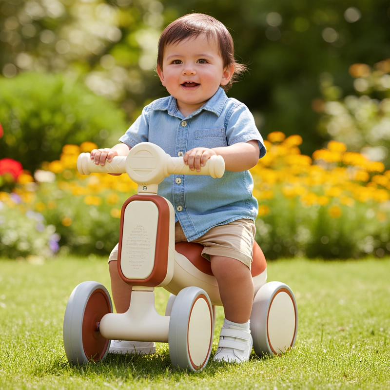 TRICICLO GLOWUP R6698 INFANTIL BAMBI LUCES Y SONIDOS CAFÉ - 5