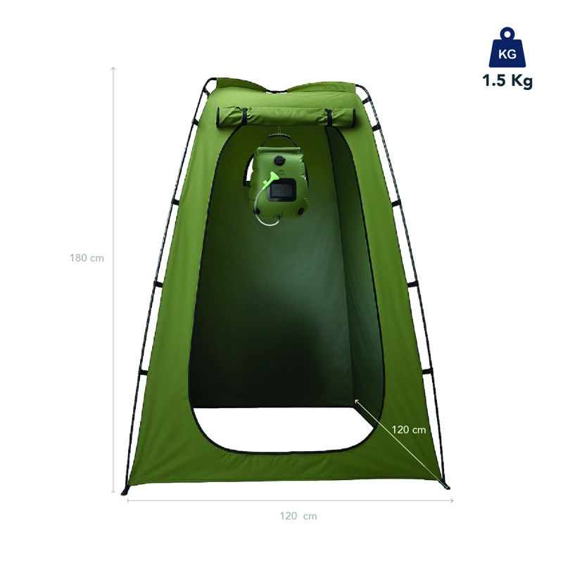 Carpa Probador y Baño Químico Portátil con Ducha Solar para Camping - 2