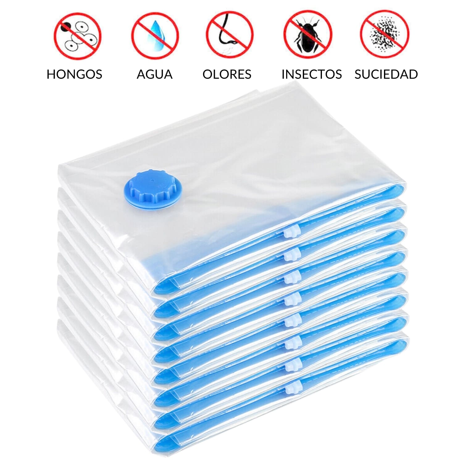 10 BOLSAS VACÍO ROPA SPACE BAGS GRANDE 100X70CM - 5