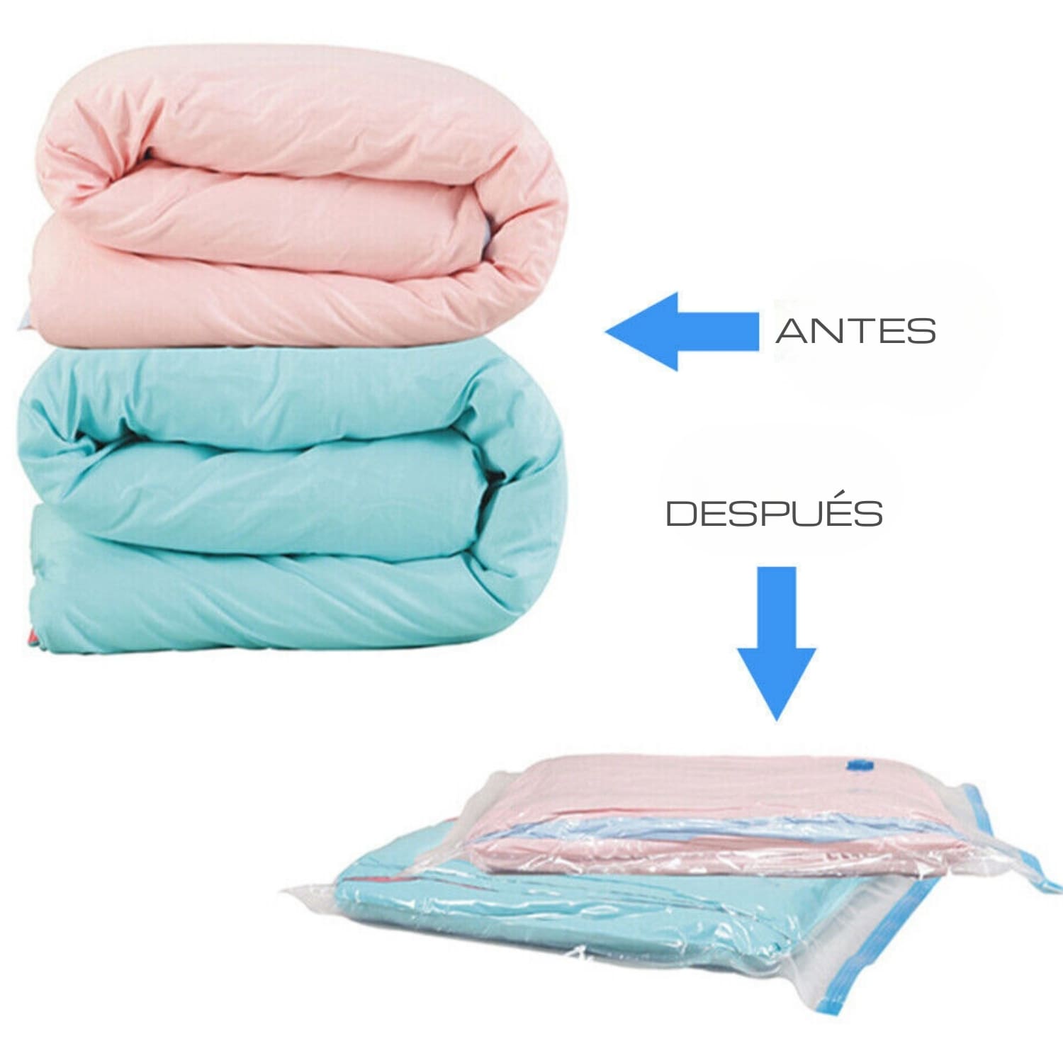 10 BOLSAS VACÍO ROPA SPACE BAGS GRANDE 100X70CM - 6