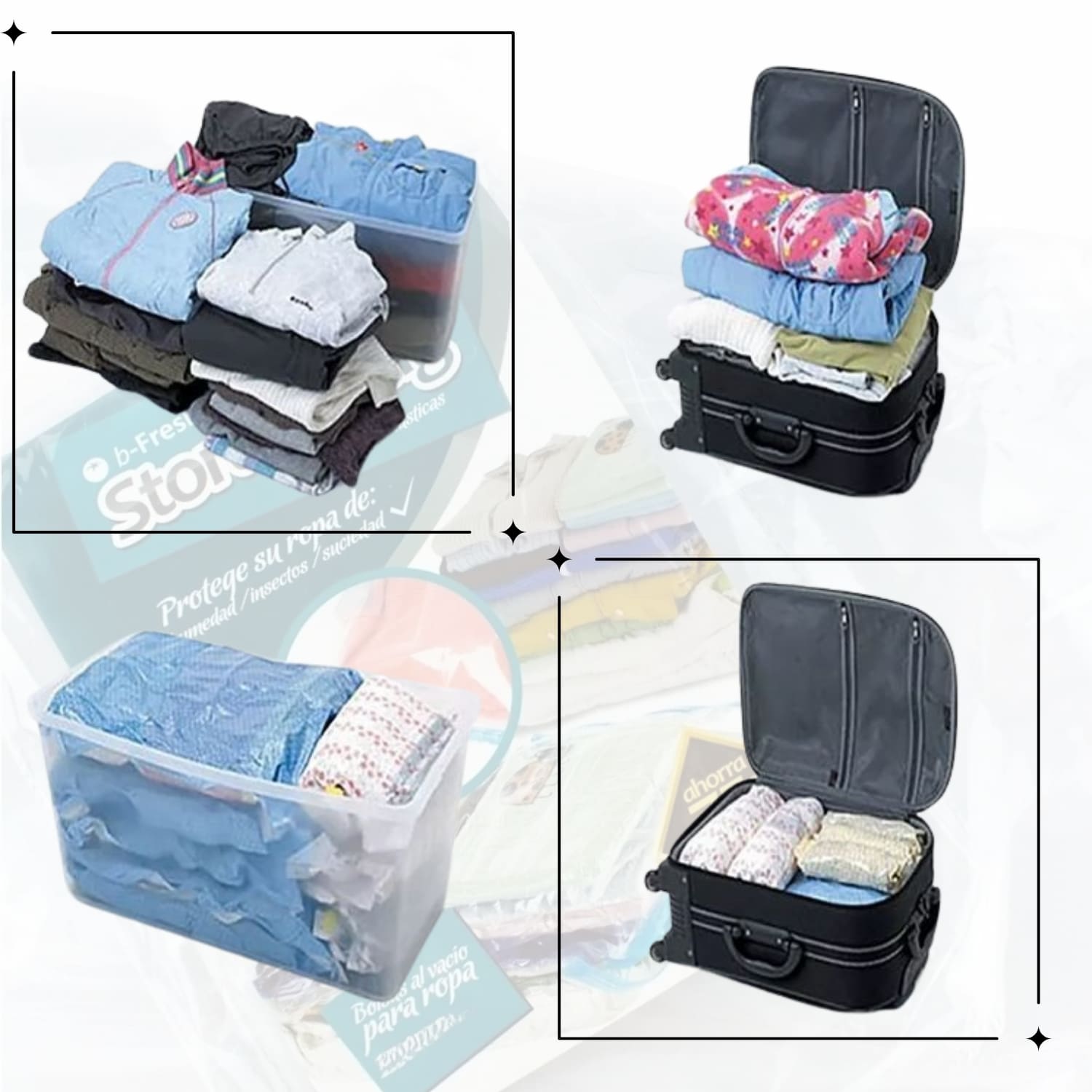 10 BOLSAS VACÍO ROPA SPACE BAGS GRANDE 100X70CM - 8