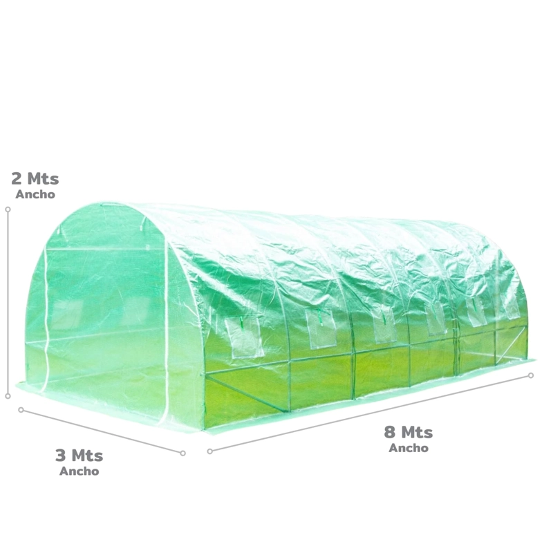 INVERNADERO HOMECLAF ARMABLE TÚNEL 24MT2 8X3X2MTS - 3