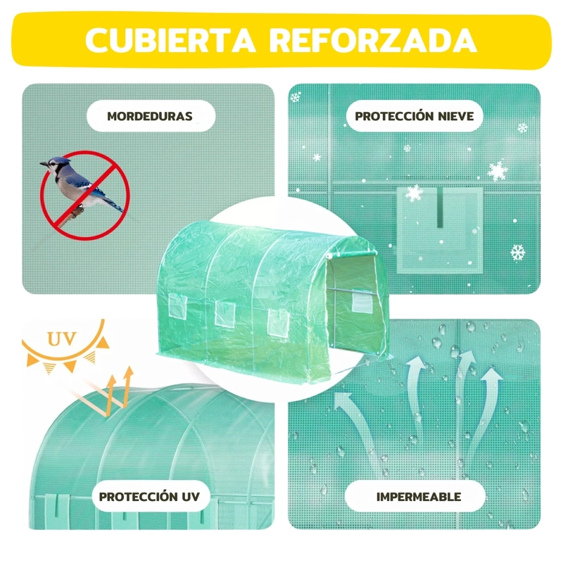 INVERNADERO HOMECLAF ARMABLE TÚNEL 24MT2 8X3X2MTS - 7