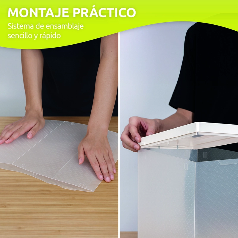 CAJA ORGANIZADORA DE ZAPATOS APILABLES SET 4 UNIDADES - 3