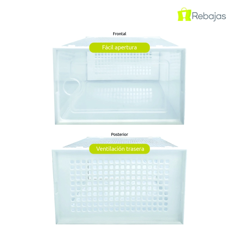 CAJA ORGANIZADORA DE ZAPATOS APILABLES SET 4 UNIDADES - 4