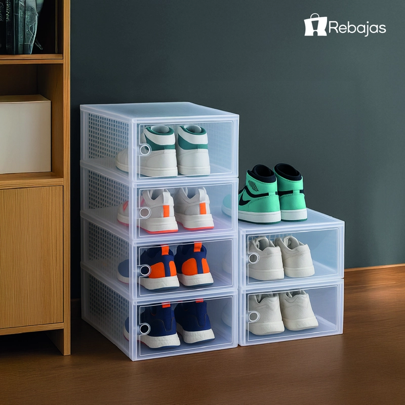 CAJA ORGANIZADORA DE ZAPATOS APILABLES SET 4 UNIDADES - 8