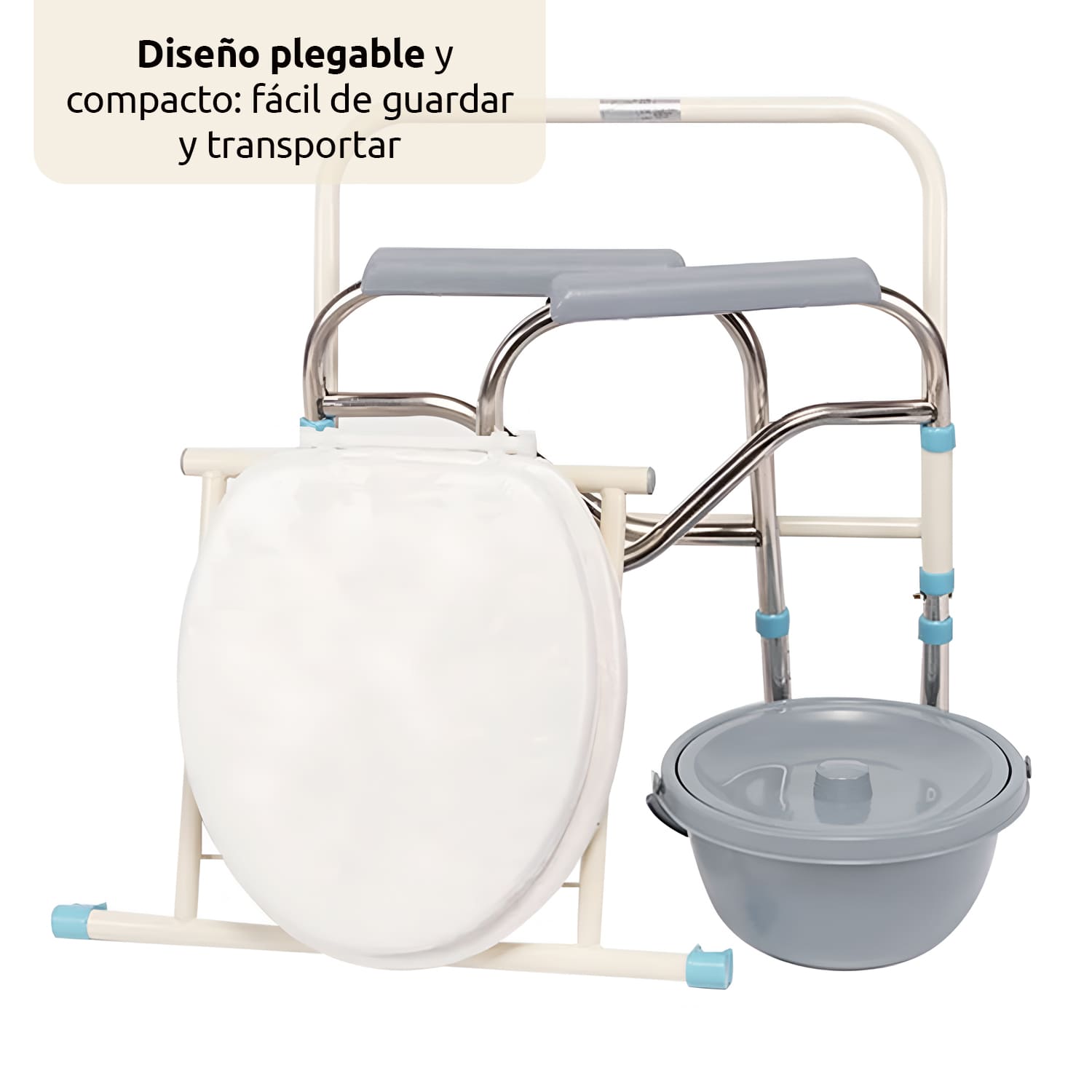 BAÑO INODORO WC PLEGABLE BARRA SILLA DUCHA DISCAPACITADO - 5